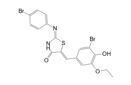 (2E,5Z)-5-(3-bromo-5-ethoxy-4-hydroxybenzylidene)-2-[(4-bromophenyl)imino]-1,3-thiazolidin-4-one