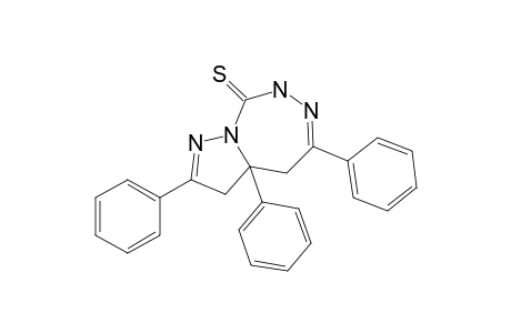 8H-Pyrazolo[1,5-d][1,2,4]triazepine-8-thione, 3,3a,4,7-tetrahydro-2,3a,5-triphenyl-