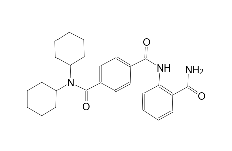 1-N-(2-carbamoylphenyl)-4-N,4-N-dicyclohexylbenzene-1,4-dicarboxamide