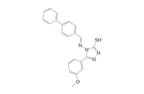4-{[(E)-[1,1'-biphenyl]-4-ylmethylidene]amino}-5-(3-methoxyphenyl)-4H-1,2,4-triazol-3-yl hydrosulfide
