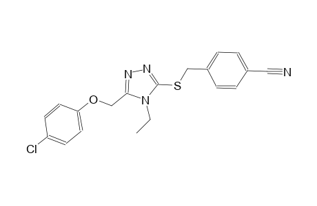 4-[({5-[(4-chlorophenoxy)methyl]-4-ethyl-4H-1,2,4-triazol-3-yl}sulfanyl)methyl]benzonitrile