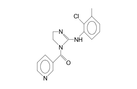 2-(2-Chloro-3-methyl-anilino)-1-(3-pyridinoyl)-imidazoline