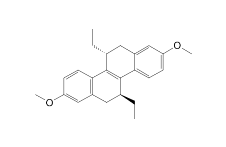 2,8-Dimethoxy-5,11-trans-diethyl-5,6,11,12-tetrahydrochrysene