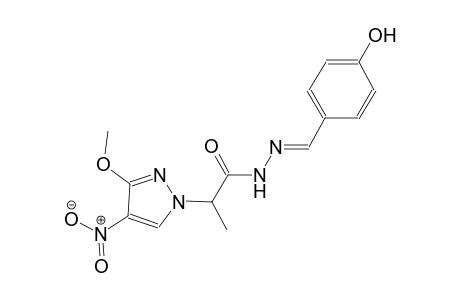 N'-[(E)-(4-hydroxyphenyl)methylidene]-2-(3-methoxy-4-nitro-1H-pyrazol-1-yl)propanohydrazide