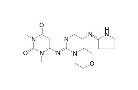 1,3-Dimethyl-8-morpholino-7-[2-(1-pyrrolin-2-ylamino)ethyl]xanthine