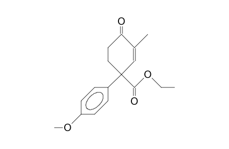 2-Cyclohexene-1-carboxylic acid, 1-(4-methoxyphenyl)-3-methyl-4-oxo-, ethyl ester