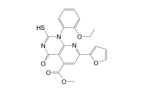 pyrido[2,3-d]pyrimidine-5-carboxylic acid, 1-(2-ethoxyphenyl)-7-(2-furanyl)-1,4-dihydro-2-mercapto-4-oxo-, methyl ester