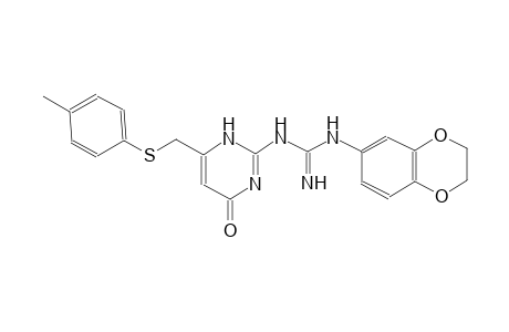 N-(2,3-dihydro-1,4-benzodioxin-6-yl)-N'-(6-{[(4-methylphenyl)sulfanyl]methyl}-4-oxo-1,4-dihydro-2-pyrimidinyl)guanidine