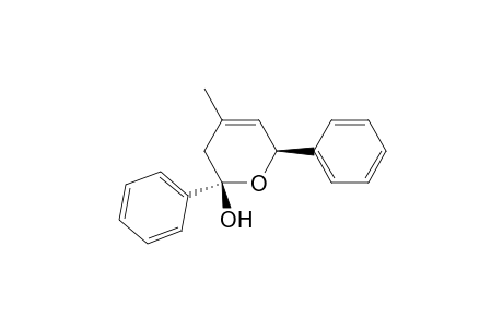 2H-Pyran-2-ol, 3,6-dihydro-4-methyl-2,6-diphenyl-, cis-