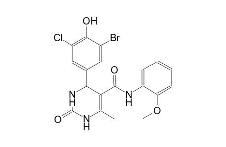 4-(3-bromo-5-chloro-4-hydroxyphenyl)-N-(2-methoxyphenyl)-6-methyl-2-oxo-1,2,3,4-tetrahydro-5-pyrimidinecarboxamide