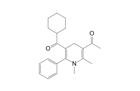 5-Acetyl-3-[(cyclohexyl)carbonyl]-1,4-dihydro-2-phenyl-1,6-dimethylpyridine