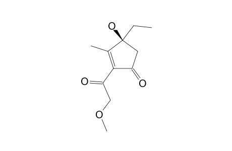 4-ETHYL-4-HYDROXY-2-(2-METHOXYETHANOYL)-3-METHYLCYCLOPENT-2-ENONE