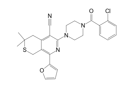 6-[4-(2-chlorobenzoyl)piperazin-1-yl]-8-(2-furyl)-3,3-dimethyl-1,4-dihydrothiopyrano[3,4-c]pyridine-5-carbonitrile
