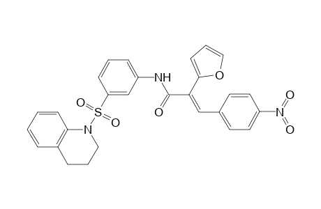 N-{3'-[1"-(1"',2"',3"',4"'-Tetrahydroquinolinyl)sulphonyl]phenyl}-3-[5""-9p-nitrophenyl)-2""-furyl]-acrylamide