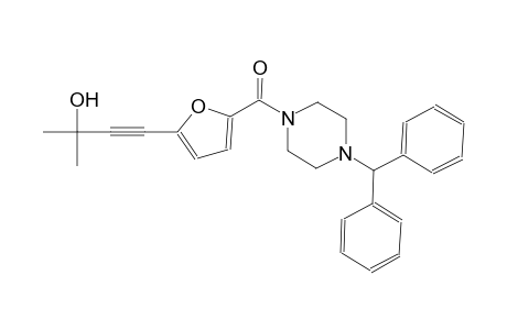 4-{5-[(4-benzhydryl-1-piperazinyl)carbonyl]-2-furyl}-2-methyl-3-butyn-2-ol