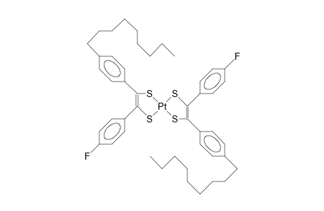 Bis(4-nonyl-phenyl)-bis(4-fluoro-phenyl)-tetrathio-platinum complex