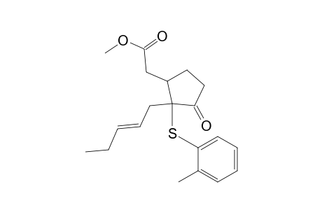 Cyclopentaneacetic acid, 2-[(4-methylphenyl)thio]-3-oxo-2-(2-pentenyl)-, methyl ester