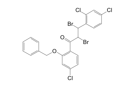 1-(2-BENZYLOXY-4-CHLOROPHENYL)-3-(2,4-DICHLOROPHENYL)-2,3-DIBROMOPROPAN-1-ONE