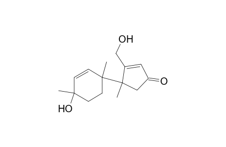 3-[1-methyl-2-(hydroxymethyl)-4-oxo-cylopent-2-enyl]-6-hydroxy-3,6-dimethylcyclohexene