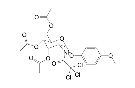 p-Methoxyphenyl-3,4,6-tri-O-acetyl-2-deoxy-2-trichloroacetamido-.alpha.,D-allopyranoside
