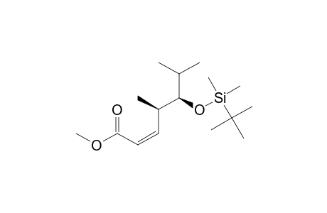 2-Heptenoic acid, 5-[[(1,1-dimethylethyl)dimethylsilyl]oxy]-4,6-dimethyl-, methyl ester, [R-[R*,R*-(Z)]]-