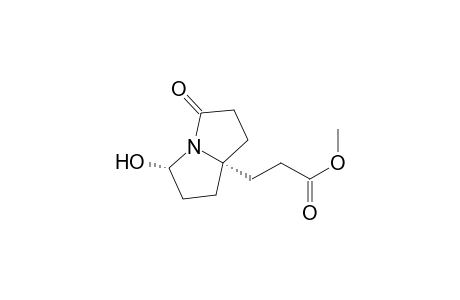 1H-Pyrrolizine-7a(5H)-propanoic acid, tetrahydro-3-hydroxy-5-oxo-, methyl ester, cis-