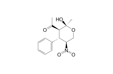 1-[(2S,3S,4S,5S)-2-Hydroxy-2-methyl-5-nitro-4-phenyltetrahydro-2H-pyran-3-yl]ethanone