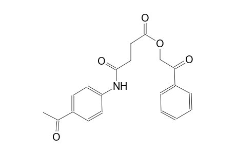 butanoic acid, 4-[(4-acetylphenyl)amino]-4-oxo-, 2-oxo-2-phenylethyl ester