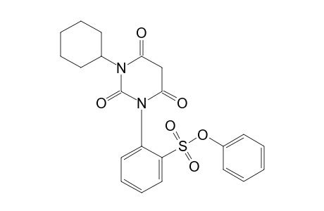 o-(3-cyclohexylhexahydro-2,4,6-trioxo-1-pyrimidinyl)benzenesulfonic acid, phenyl ester