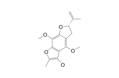 2-S-ISOPROPENYL-4,8-DIMETHOXY-5-HYDROXY-6-METHYL-2,3-DIHYDROBENZO-[1.2-B;5.4-B']-DIFURAN