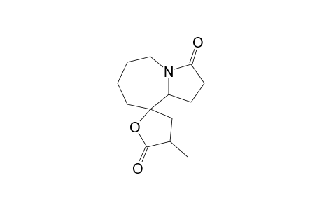 Hexahydro-4-methyl-3H-spiro[furan-2,9'-pyrrolo[1,2-a]azepine]-3',5(2'H,4H)-dione