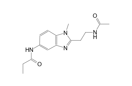 N-{2-[2-(acetylamino)ethyl]-1-methyl-1H-benzimidazol-5-yl}propanamide