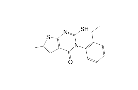 3-(2-ethylphenyl)-6-methyl-2-sulfanylthieno[2,3-d]pyrimidin-4(3H)-one