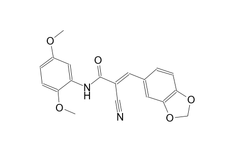 (2E)-3-(1,3-benzodioxol-5-yl)-2-cyano-N-(2,5-dimethoxyphenyl)-2-propenamide
