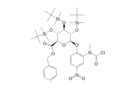 BENZYL-[2-(N-CHLOROFORMYL-N-METHYLAMINO)-4-NITROPHENYL-2,3,4-TRI-O-(TERT.-BUTYLDIMETHYLSILYL)-BETA-D-GLUCOPYRANOSID]-URONATE