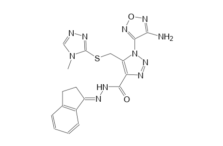 1-(4-amino-1,2,5-oxadiazol-3-yl)-N'-[(1E)-2,3-dihydro-1H-inden-1-ylidene]-5-{[(4-methyl-4H-1,2,4-triazol-3-yl)sulfanyl]methyl}-1H-1,2,3-triazole-4-carbohydrazide