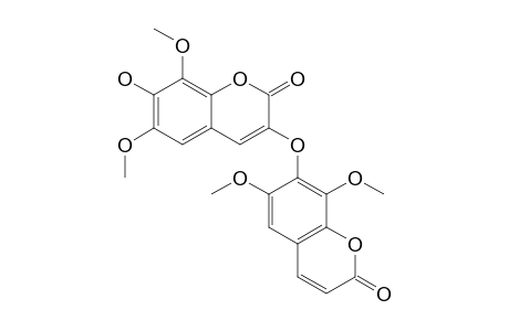 ARTEMINORIN_A;7-HYDROXY-6,8-DIMETHOXY-3-(6',8'-DIMETHOXY-7'-COUMARINYLOXY)-COUMARIN