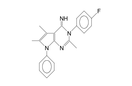 3,7-Dihydro-3-(4-fluoro-phenyl)-7-phenyl-2,5,6-trimethyl-4H-pyrrolo(2,3-D)pyrimidin-4-imine