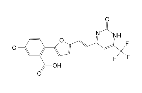 5-chloro-2-(5-{(E)-2-[2-oxo-6-(trifluoromethyl)-1,2-dihydro-4-pyrimidinyl]ethenyl}-2-furyl)benzoic acid