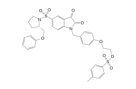 1-[4'-(2"-{p-Methylphenyl}sulfonyloxy)ethoxybenzyl]-5-[1'''-(2""-{phenoxymethyl}pyrrolidinyl)sulfonyl]-isatin