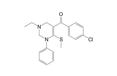 (4-chlorophenyl)-(3-ethyl-6-methylsulfanyl-1-phenyl-2,4-dihydropyrimidin-5-yl)methanone