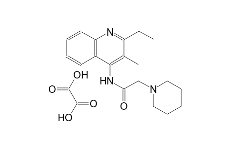 N-(2-ethyl-3-methyl-4-quinolinyl)-2-(1-piperidinyl)acetamide oxalate