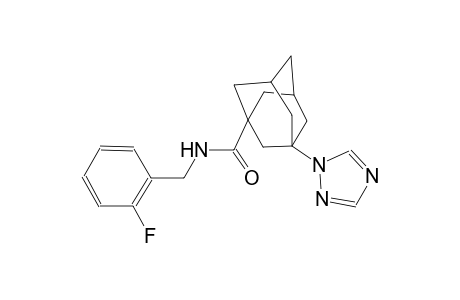 N-(2-fluorobenzyl)-3-(1H-1,2,4-triazol-1-yl)-1-adamantanecarboxamide