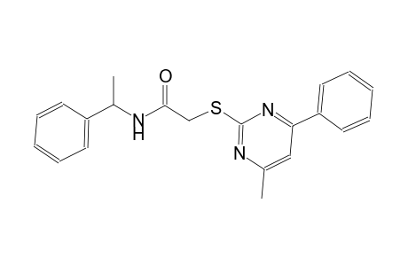 2-[(4-methyl-6-phenyl-2-pyrimidinyl)sulfanyl]-N-(1-phenylethyl)acetamide