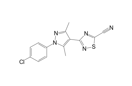 3-[1-(4-chlorophenyl)-3,5-dimethyl-4-pyrazolyl]-1,2,4-thiadiazole-5-carbonitrile