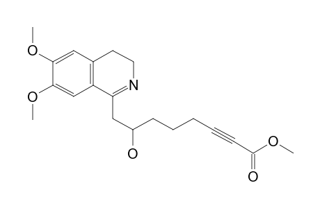 8-(6,7-dimethoxy-3,4-dihydroisoquinolin-1-yl)-7-hydroxy-oct-2-ynoic acid methyl ester