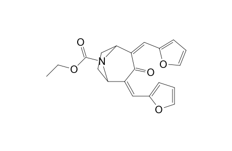 2,4-bis[(Furan-2'-yl)methylene]-3-oxo-8-(ethoxycarbonyl)-8-azabicyclo[3.2.1]octane
