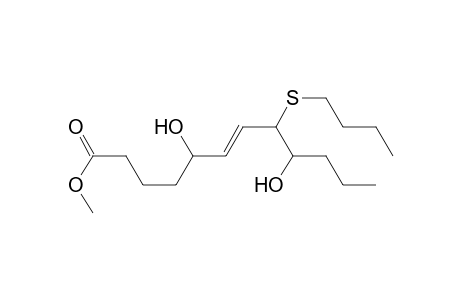 6-Dodecenoic acid, 8-(butylthio)-5,9-dihydroxy-, methyl ester