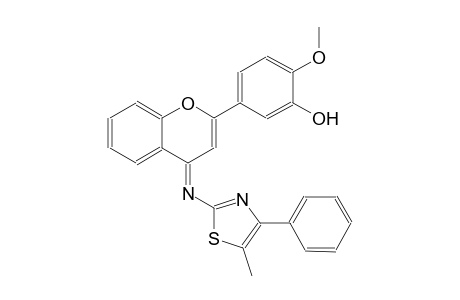 2-methoxy-5-{(4E)-4-[(5-methyl-4-phenyl-1,3-thiazol-2-yl)imino]-4H-chromen-2-yl}phenol