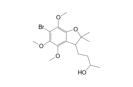 6-bromo-3-(3-hydroxybutyl)-4,5,7-trimethoxy-2,2-dimethyl-2,3-dihydrobenzofuran